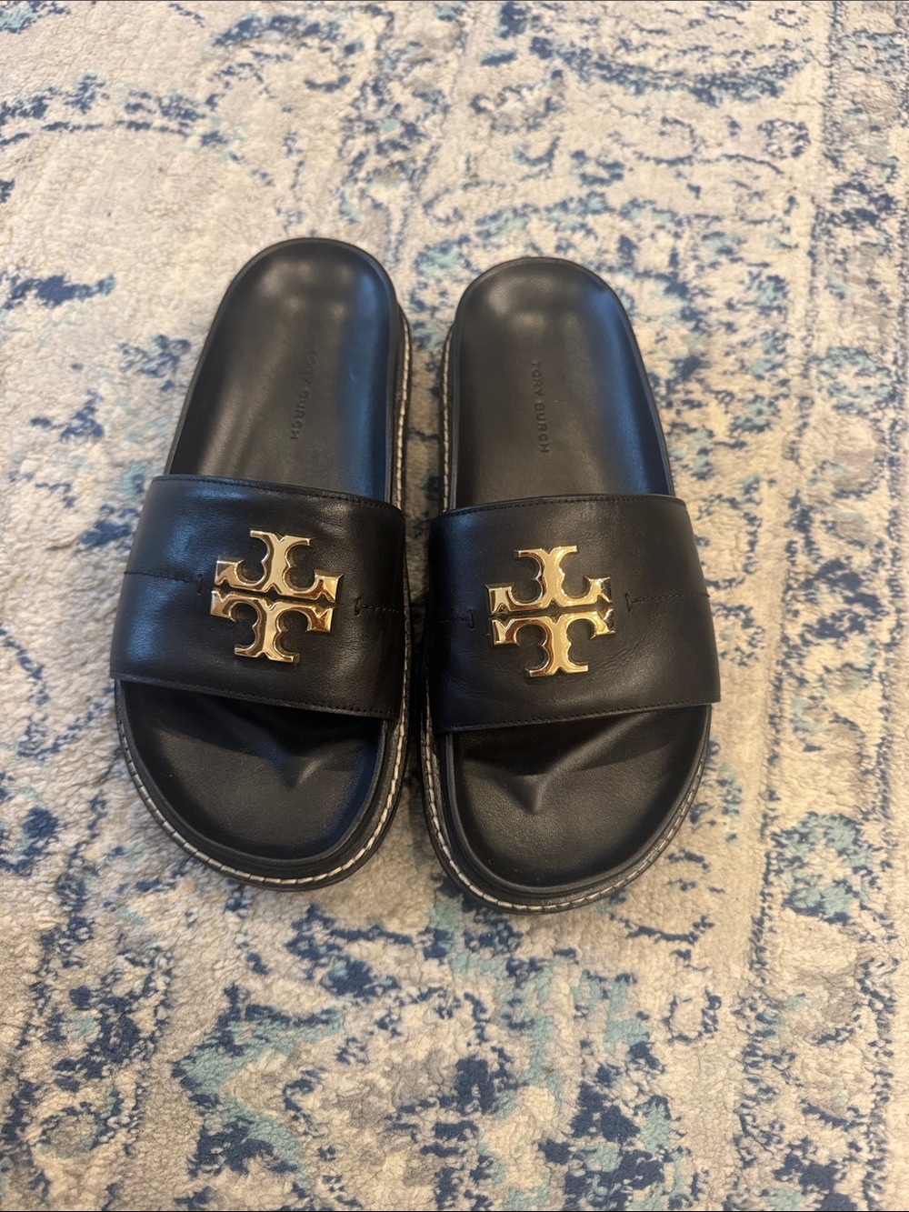 Tory Burch Black Slides